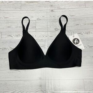 Forlest Black Seamless Wireless Bra Adjustable Straps Size XL NWT